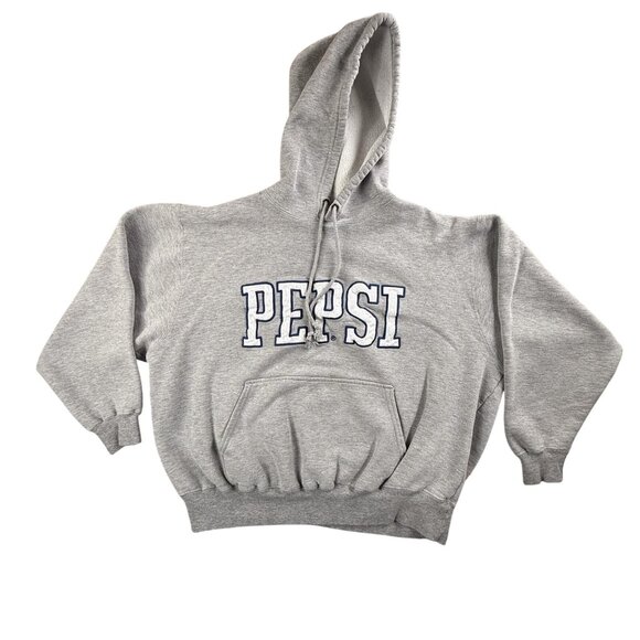 Pepsi Hoodie Womens XL Spell Out Logo Fleece Pullover Sweatshirt Embroidered Y2K - Picture 1 of 14
